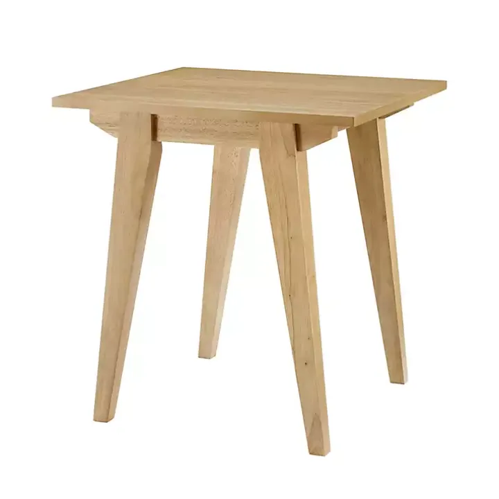 English Oak Wood Minimalist Accent Table