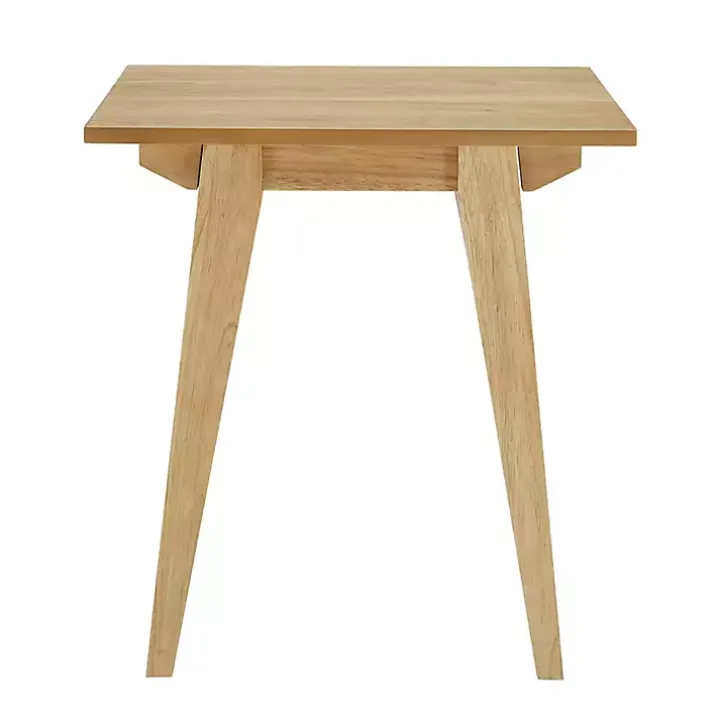 English Oak Wood Minimalist Accent Table