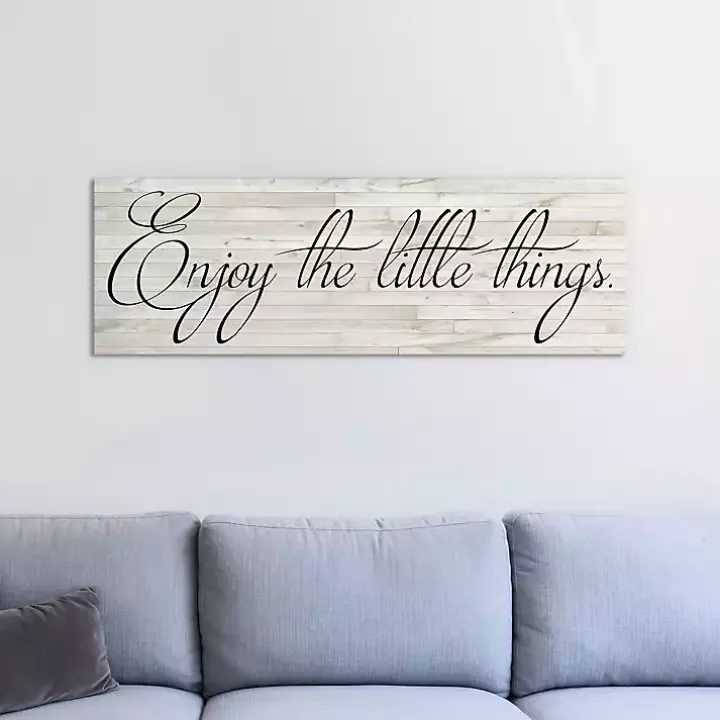 Enjoy the Little Things Canvas Art Print, 36x12