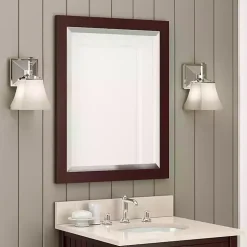 Espresso Beveled Vanity Mirror