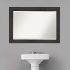 Espresso Plank Beveled Mirror