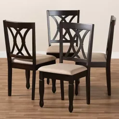 Espresso Upholstered Reneau 4-pc. Dining Chair Set