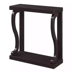 Espresso Wood Curved Sides Console Table