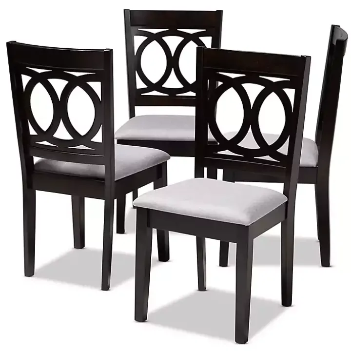 Espresso Wood Lenoir Dining Chairs, Set of 4