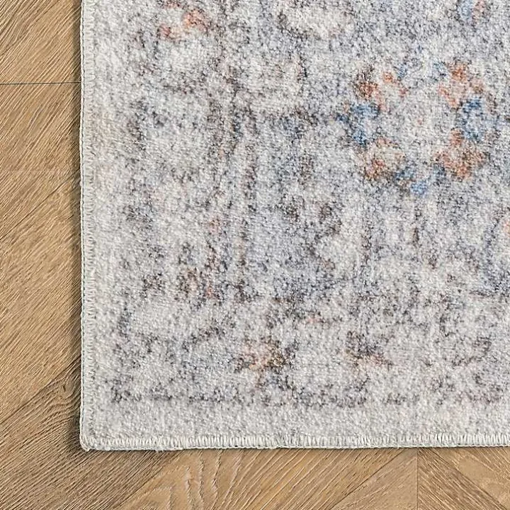 Etta Distressed Vintage Washable Area Rug, 5x8