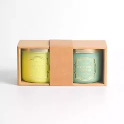 Eucalyptus Wreath & Cucumber Cactus 2pc Candle Set