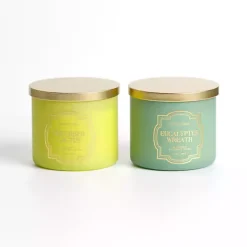 Eucalyptus Wreath & Cucumber Cactus 2pc Candle Set