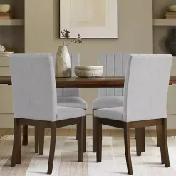 Everly Gray Upholstered Dining Chairs, Set of 2