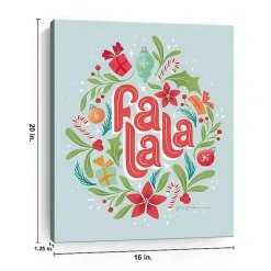 Fa La La Wreath Canvas Art Print