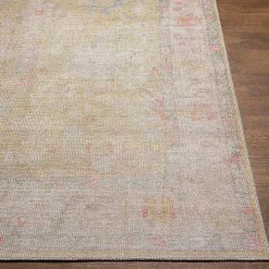 Faded Botanical Washable Area Rug, 6x9
