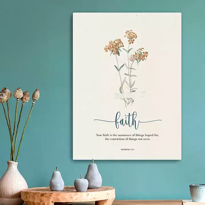 Faith Affirmations Canvas Art Print, 18x24 in.