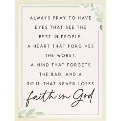 Faith in God Wood Wall Plaque