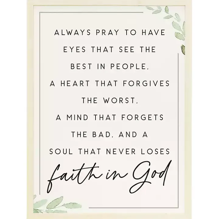 Faith in God Wood Wall Plaque