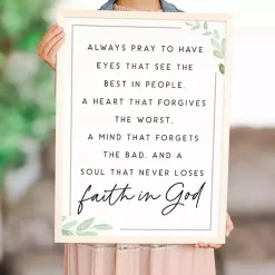 Faith in God Wood Wall Plaque