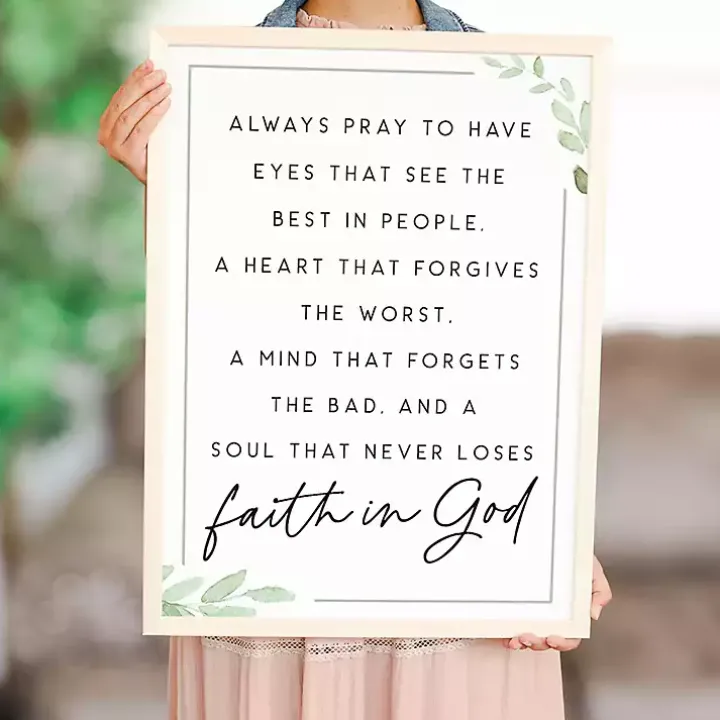 Faith in God Wood Wall Plaque