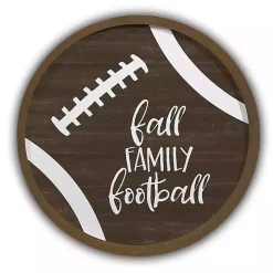 Fall Family Football Brown Framed Wall Plaque