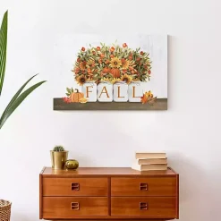 Fall Florals in Jars Canvas Art Print