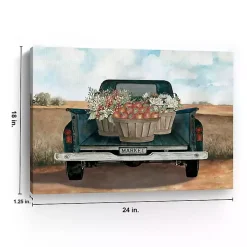 Fall Market Truck Canvas Art Print, 24x18 in.