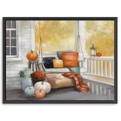 Fall Porch Swing Canvas Wall Art