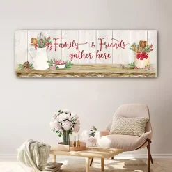 Family & Friends Gather Here Canvas Print