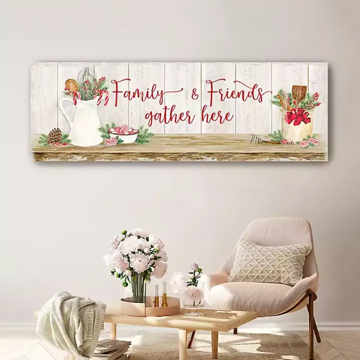 Family & Friends Gather Here Canvas Print