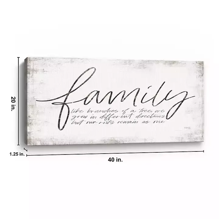 Family Branches Canvas Art Print, 40x20 in.
