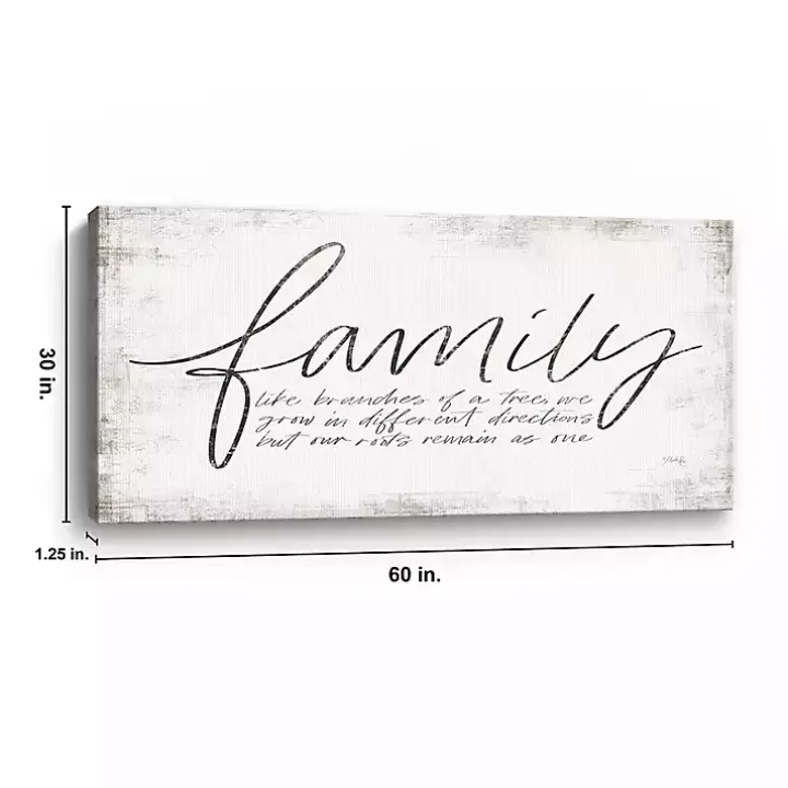 Family Branches Canvas Art Print, 60x30 in.