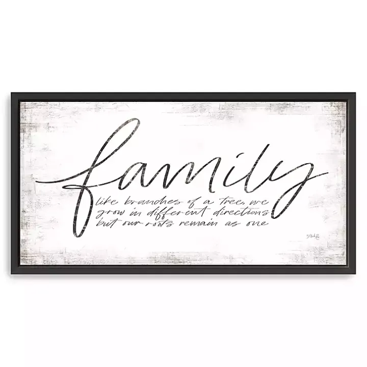 Family Branches Framed Canvas Art Print, 42x22 in.