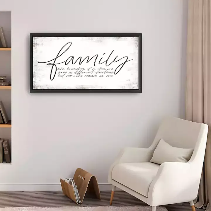 Family Branches Framed Canvas Art Print, 42x22 in.