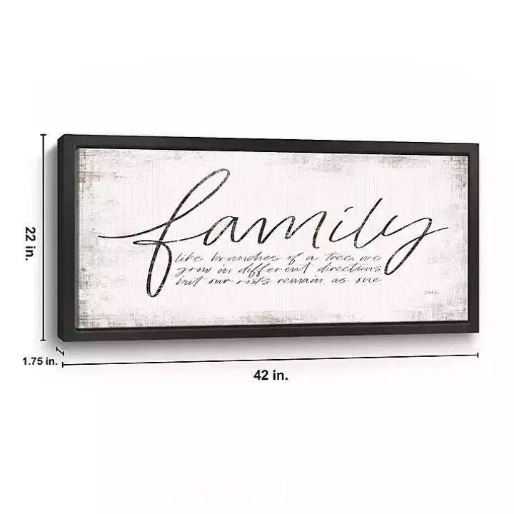 Family Branches Framed Canvas Art Print, 42x22 in.