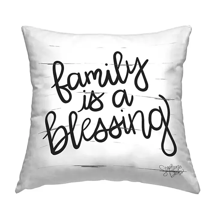 Family is a Blessing Harvest Throw Pillow