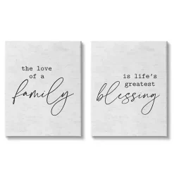 Family Is Life's Blessing Canvas Prints, Set of 2