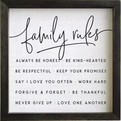 Family Rules Wall Plaque