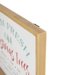 Farm Fresh Christmas Trees Wood Framed Wall Plaque
