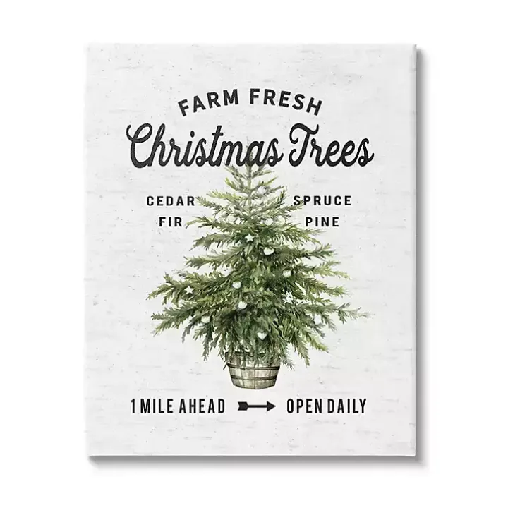 Farm Fresh Trees Christmas Wall Plaque