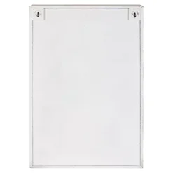 Farmhouse Chic White Wood & Iron Wall Cabinet