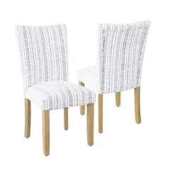 Farmhouse Stripes Highback Dining Chairs, Set of 2