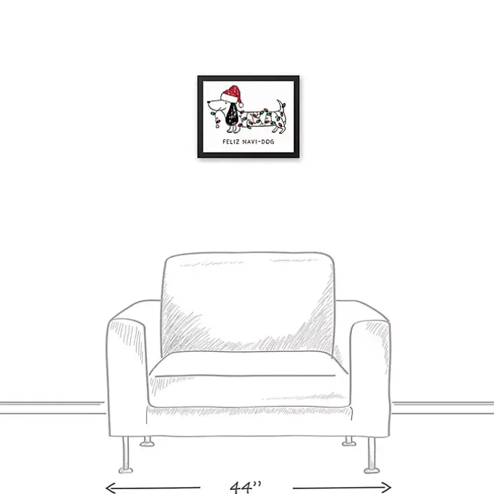 Feliz Navidog Canvas Wall Plaque