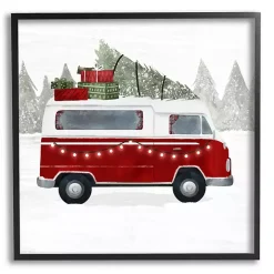 Festive Christmas Van Framed Art Print