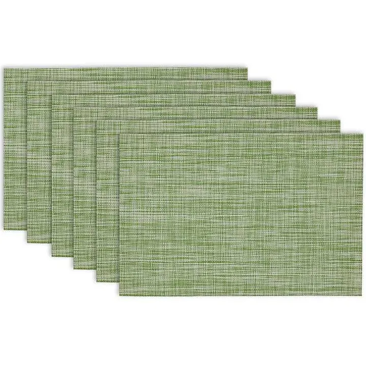 Fig Green Tweed Placemats, Set of 6