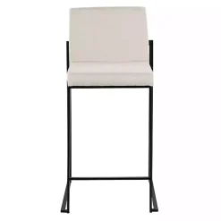 Fiji Beige Upholstered Counter Stools, Set of 3