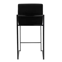 Fiji Black Velvet Counter Stools, Set of 3