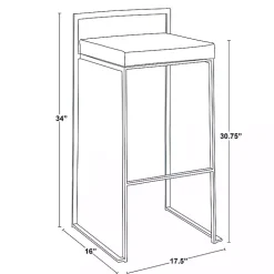 Fiji Gray Stackable Bar Stools, Set of 2