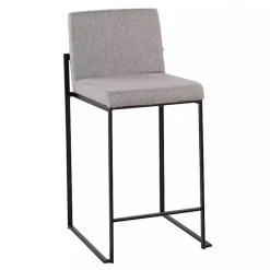 Fiji Gray Upholstered Counter Stools, Set of 3