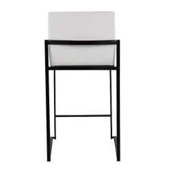 Fiji White Velvet Counter Stools, Set of 3