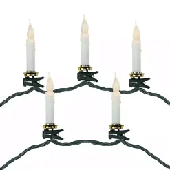 Flickering LED Clip on Candle Christmas Lights