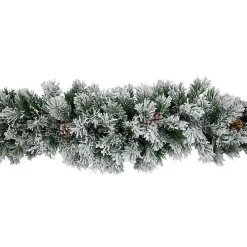 Flocked Angel Pine and Pinecones Garland