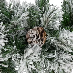 Flocked Angel Pine and Pinecones Garland