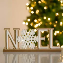 Flocked Noel Tabletop Sign