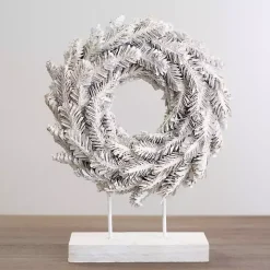 Flocked Tabletop Christmas Wreath